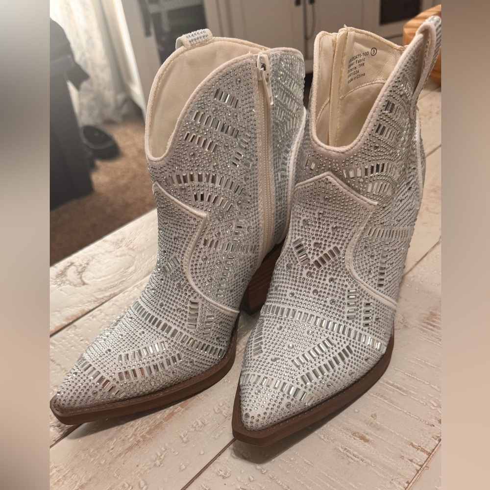 Buckle Silver Ankle Boots